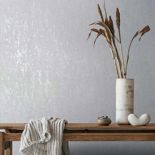 Vliestapete Betonoptik Shabby Weiß Glanz 35126