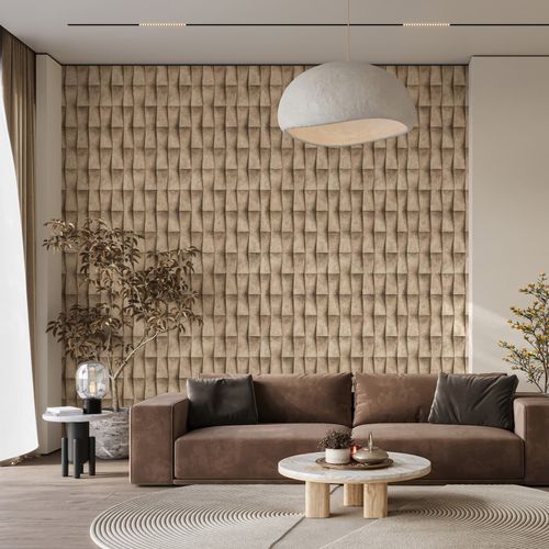 Vliestapete Betonoptik Grafik Beige Grau 81648