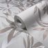 Vliestapete Blätter Weiß Beige Silber Metallic 82459 4