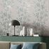 Vliestapete Blätter Weiß Türkis Silber Metallic 82461 3