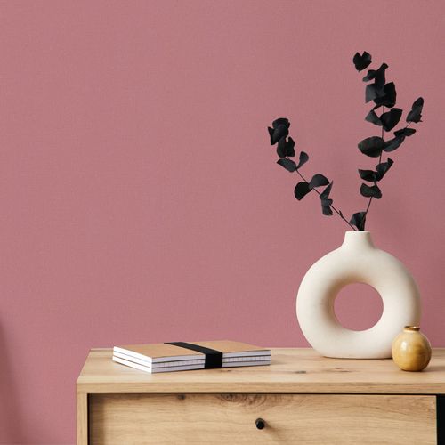 Vliestapete Textiloptik Einfarbig Modern Rosa 82467