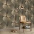 Vliestapete Grafisch 3D-Effekt Grau Gold Metallic 10423-15 Raum 1
