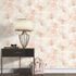 Vliestapete Floral Blätter Rosa Creme Glitzer 10470-05 Raum 1