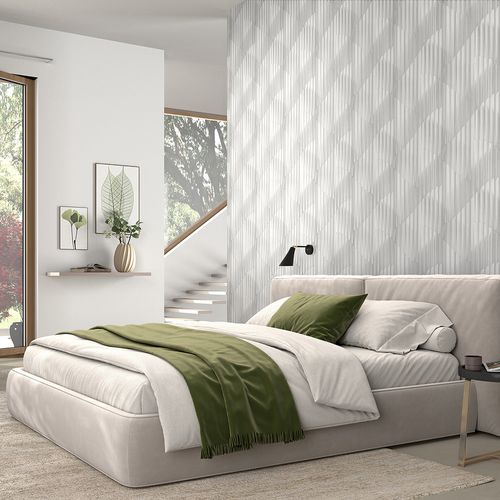 Vliestapete Grafik Streifen Beige Grau Glitzer 10471-31 Raum