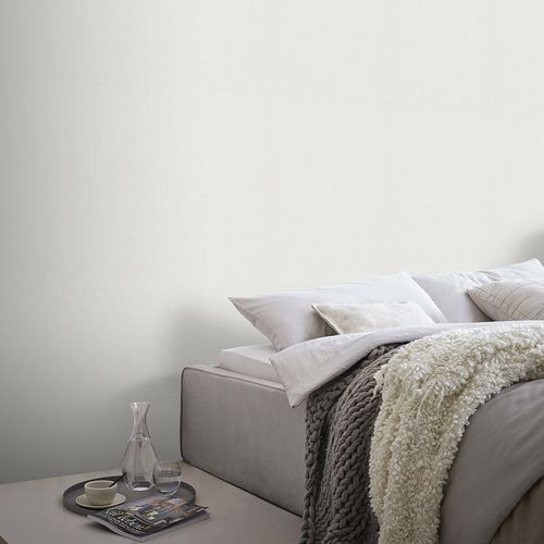 Vliestapete Uni Textiloptik Weiß Glitzer 10473-01 Raum