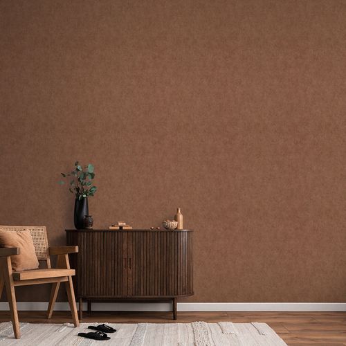 Vliestapete Uni Textiloptik Kupfer Metallic 10473-48 Raum