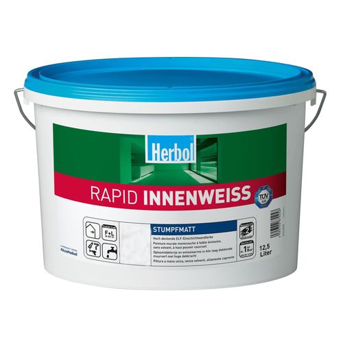 Herbol Rapid Innenweiß Wandfarbe Dispersionsfarbe 12,5 L