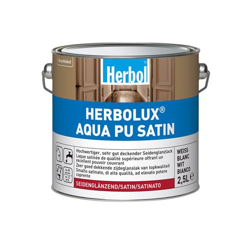 Herbol Herbolux Aqua PU Satin 2,5 L weiß seidenglänzend