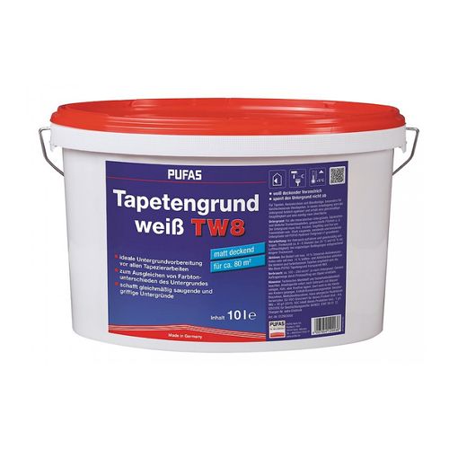 PUFAS Tapetengrund weiß matt deckend TW8 10 L