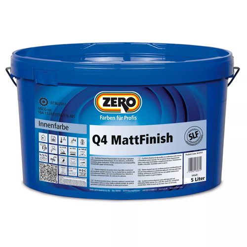 ZERO Q4 MattFinish weiß Innenfarbe hoch deckend 5 L