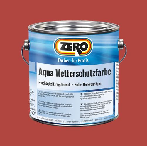 Zero Aqua Wetterschutzfarbe 2,5L echtrot