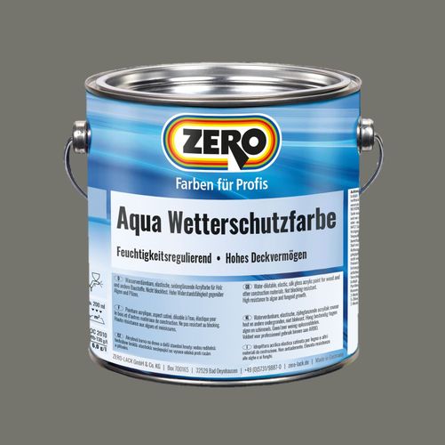 Zero Aqua Wetterschutzfarbe 2,5L mittelgrau
