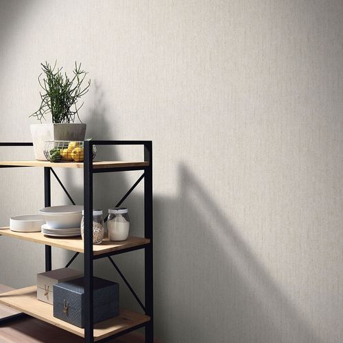 Vliestapete Beton Optik Creme Beige Glitzer 10389-02 Raum