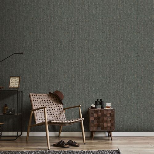 Vliestapete Beton Optik Anthrazit Kupfer Metallic 10389-47 Raum