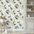 Vliestapete Floral Blumen Weiß Creme Grün 10508-26 Zimmer 1