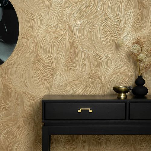 Tapete Guido Maria Kretschmer Wellen Gold Metallic Zimmer