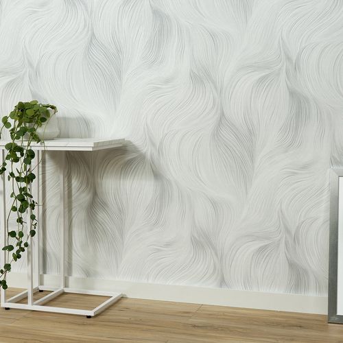Tapete Guido Maria Kretschmer Wellen Grau Metallic Zimmer