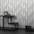 Tapete Guido Maria Kretschmer 3D-Effekt Silber Metallic Zimmer 1