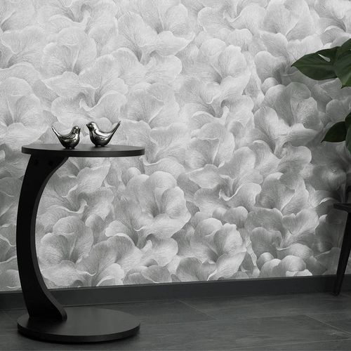 Tapete Guido Maria Kretschmer Floral Silber Metallic Zimmer