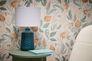 Vliestapete Floral Exotisch Creme Orange Grün 79062-4 Raum 4