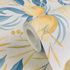 Vliestapete Floral Exotisch Weiß Blau Gelb 79062-6 Detail 3