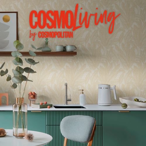 Vliestapete Blätter Tropisch Creme Beige 79064-2 COSMOLiving
