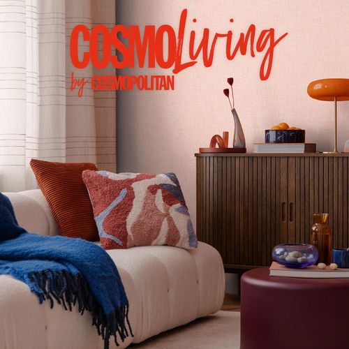 Vliestapete Einfarbig Modern Rosa Gold Metallic 79067-1 COSMOLiving