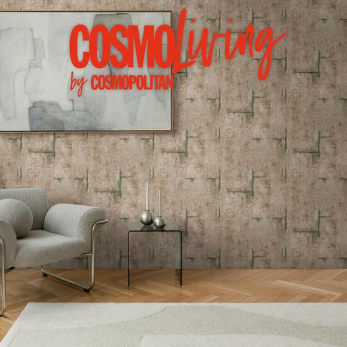 Vliestapete Putzoptik Industrial Beige Metallic 79085-4 COSMOLiving