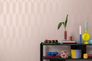 Vliestapete 3D-Effekt Grafisch Rosa Metallic 79086-2 Raum 4