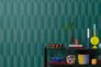 Vliestapete 3D-Effekt Grafisch Petrol Metallic 79086-7 Raum 4