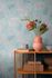 Vliestapete Tropisch Floral Blau Rosa Glanz 79108-2 Raum 4
