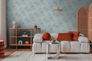 Vliestapete Tropisch Floral Blau Rosa Glanz 79108-2 Wohnzimmer 6