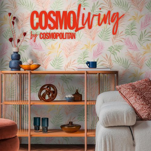Vliestapete Tropisch Floral Creme Bunt Glanz 79108-3 COSMOLiving