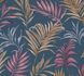 Vliestapete Tropisch Floral Blau Rot Glanz 79108-5 7
