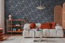 Vliestapete Tropisch Floral Blau Rot Glanz 79108-5 Zimmer 5