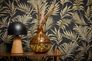 Vliestapete Tropisch Floral Schwarz Gold Metallic 79108-6 Raum 4