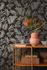 Vliestapete Tropisch Floral Schwarz Silber Metallic 79108-7 Raum 4