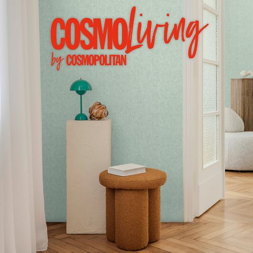 Vliestapete Einfarbig Textiloptik Grün Blau 79109-1 COSMOLiving
