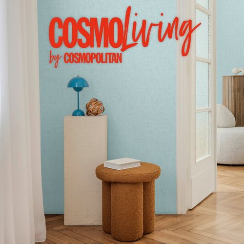 Vliestapete Einfarbig Textiloptik Hellblau 79109-2 COSMOLiving