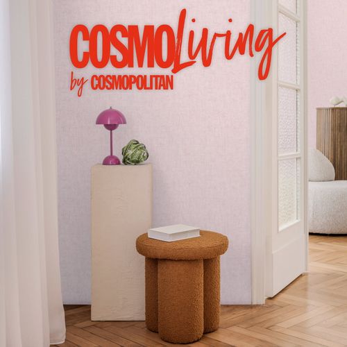 Vliestapete Einfarbig Textiloptik Rosa Metallic 79109-4 COSMOLiving