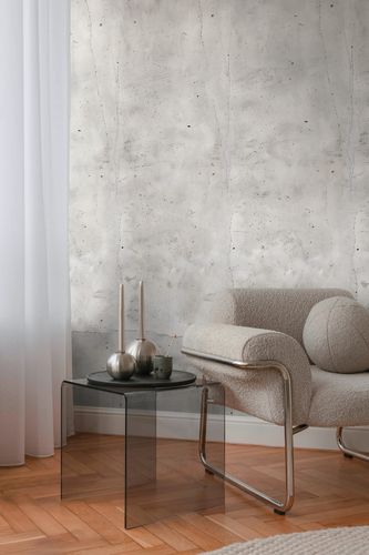 Fototapete Vlies Beton Optik Used-Look Grau 79155-2 Raum