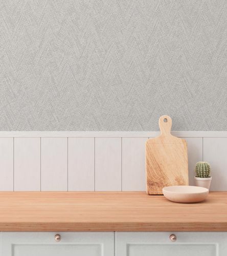 Vliestapete Textiloptik Struktur Hellgrau 79092-4 Zimmer