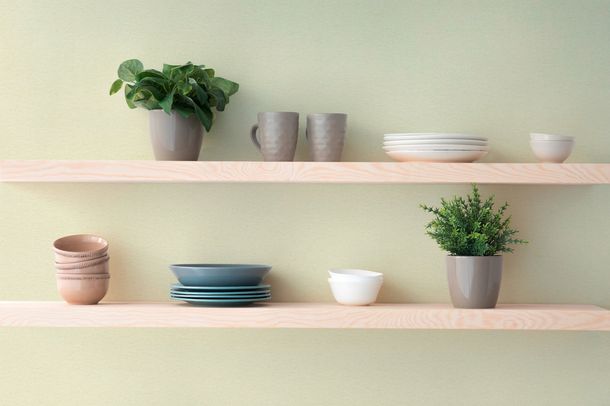 Vliestapete Uni Struktur Modern Grün Creme 79097-6 Raum