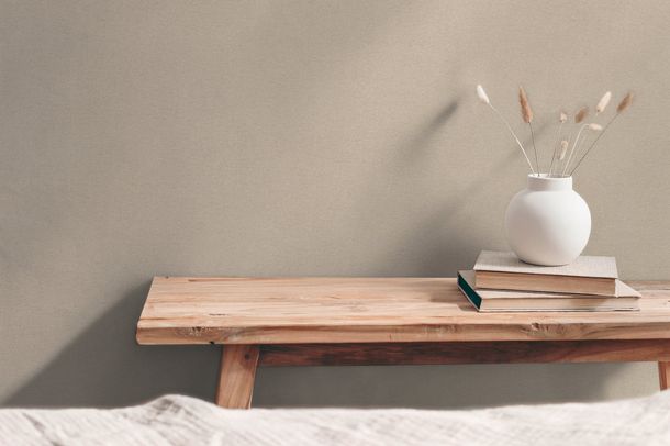 Vliestapete Uni Struktur Modern Braun Beige 79098-9 Wohnzimmer