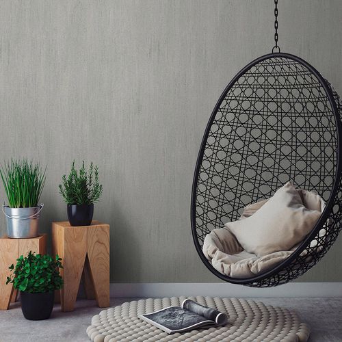 Vliestapete Uni Putzoptik Industrial Grau Braun 10534-37 Raum