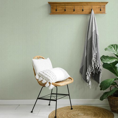 Vliestapete Grafik Sisal-Geflecht Grün Blau 10536-07 Raum