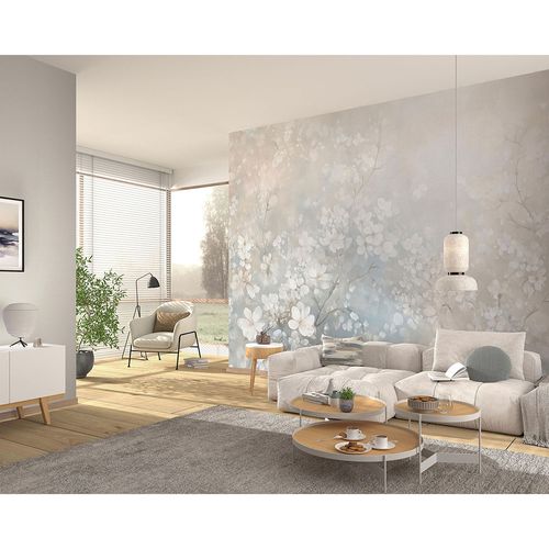 Guido Maria Kretschmer Fototapete Blumen Beige Blau Raum