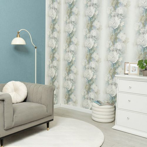 Vliestapete Floral Vintage Grau Blau Grün 10513-08 Zimmer