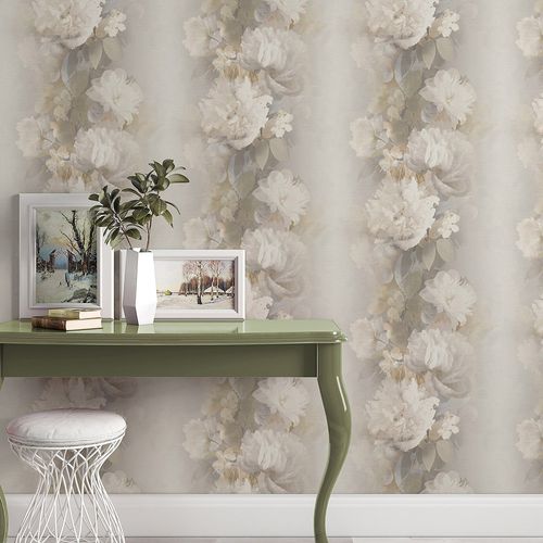 Vliestapete Floral Vintage Braun Beige Creme 10513-37 Zimmer