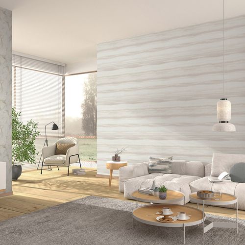 Vliestapete Aquarell Creme Braun Beige Glitzer 10515-05 Zimmer